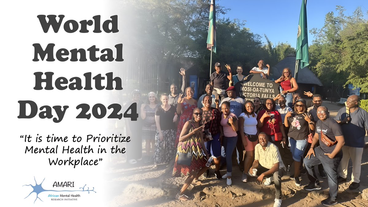 ConsortiumAMARI's tweet image. AMARI joins the world in marking #WorldMentalHealthDay2024. In line with this year&apos;s theme, 2 of our PhD researchers @KamvuraTiny &amp;amp; @EMavindidze are focusing on interventions to promote workplace wellbeing @SciforAfrica @DixonChibanda
