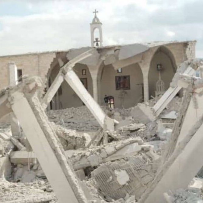 🚨🇮🇱🇱🇧 BREAKING: ISRAEL just BOMBED another Christian Church in Lebanon.

How could any Christian support these satanic terrorists?