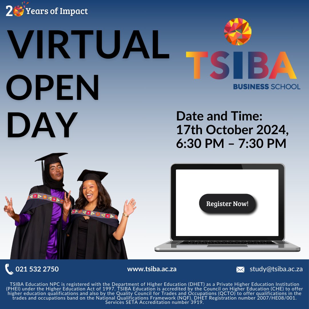 Attention Parents!
Join our Virtual Open Day on 17 Oct, 6:30-7:30 PM!
🔎 Explore our qualifications
👩‍🎓 Student experience insights
🚀 Learn how we support your child’s success

Sign up now: forms.gle/Jr7UinsLqn18TR…

#TSIBAOpenDay #FutureLeaders #StudentSuccess