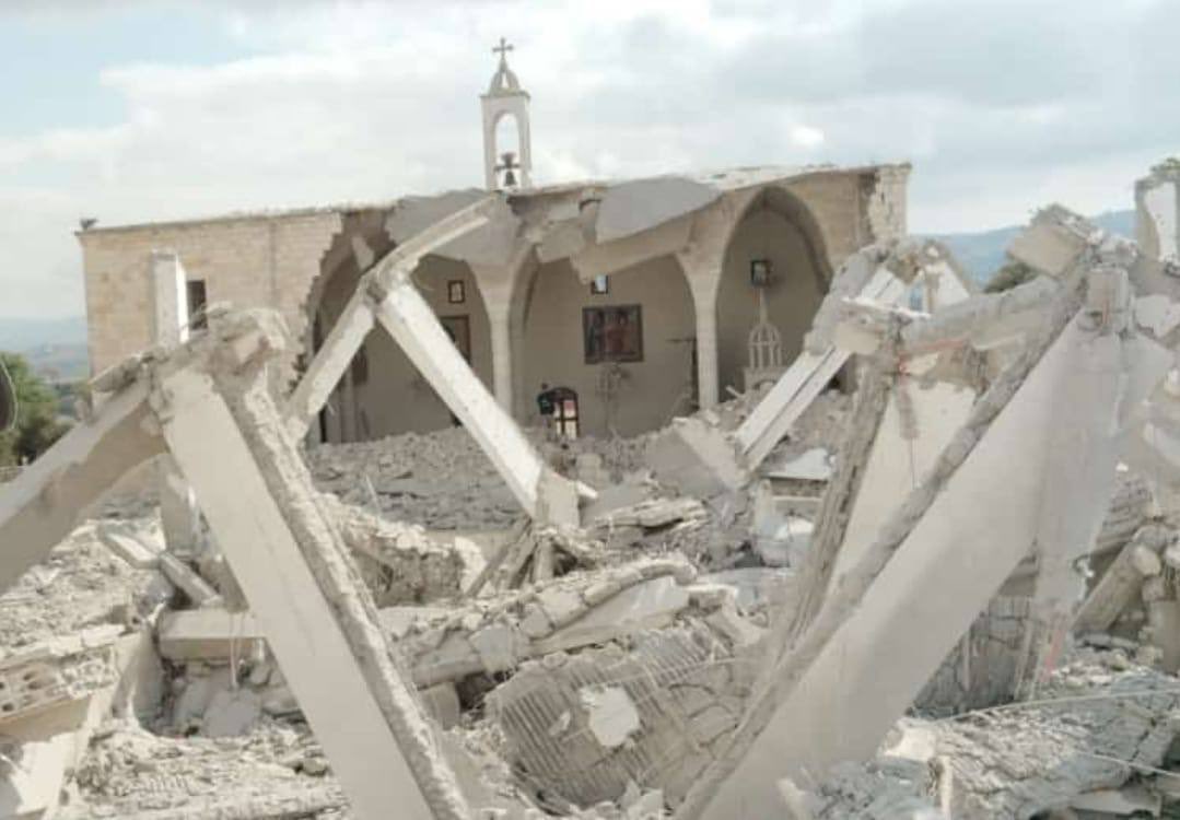 Isreal bombed a church in the Lebanese town of Derdghaiya

Expose their employed rhetoric which is allowing them to carpet bomb civilian resources