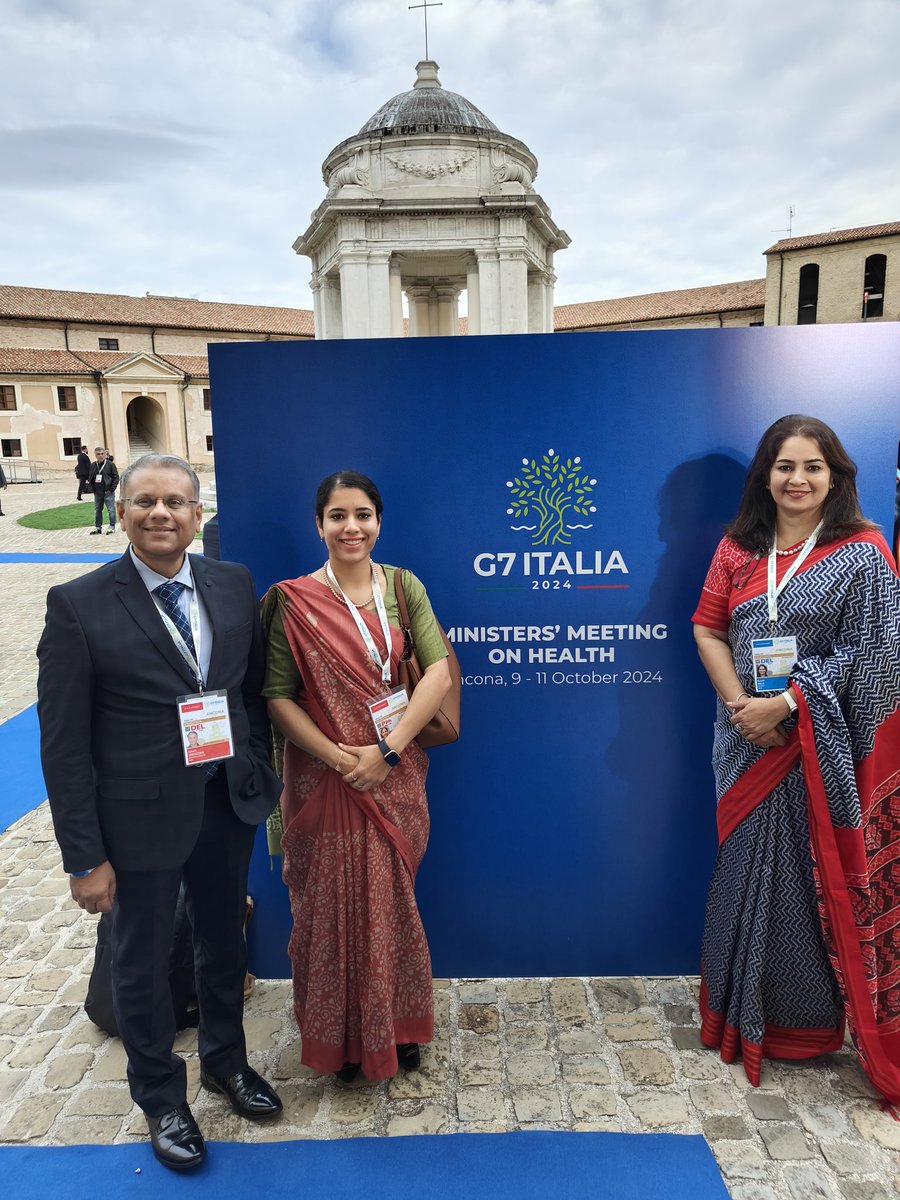 Happy to be attending #G7 Health Ministers meeting at Ancona, Italy #AMR #climatechange 
<a href="/ICMRDELHI/">ICMR</a> <a href="/mdncdc/">NCDC India</a> <a href="/MoHFW_INDIA/">Ministry of Health</a>
