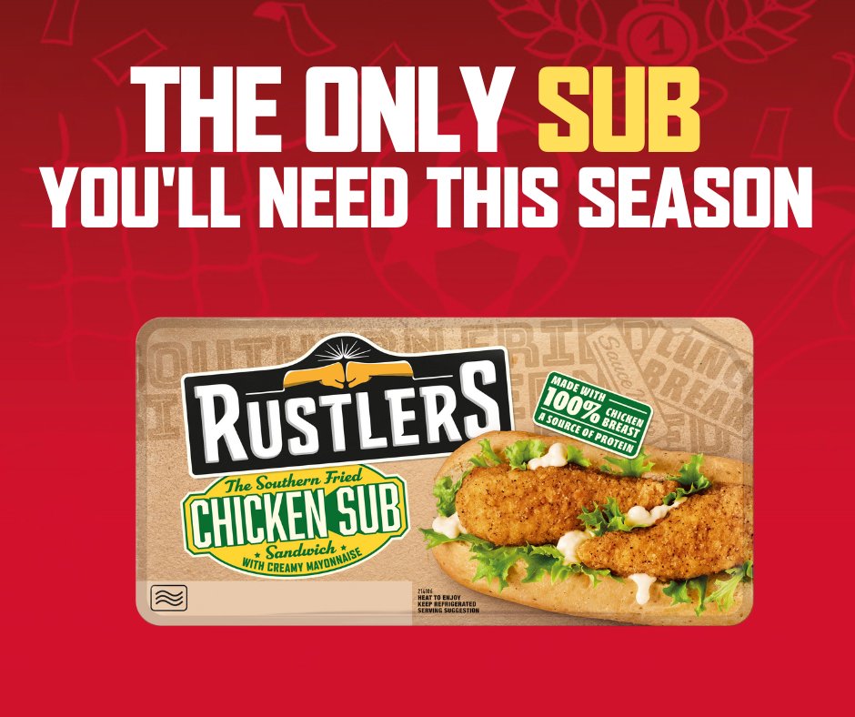 KepakTrade's tweet image. Need a match-winning meal after a long day? Our mouth-watering #Rustlers Southern Fried Chicken Sub is the only sub you'll need this season #betterthanyouthink