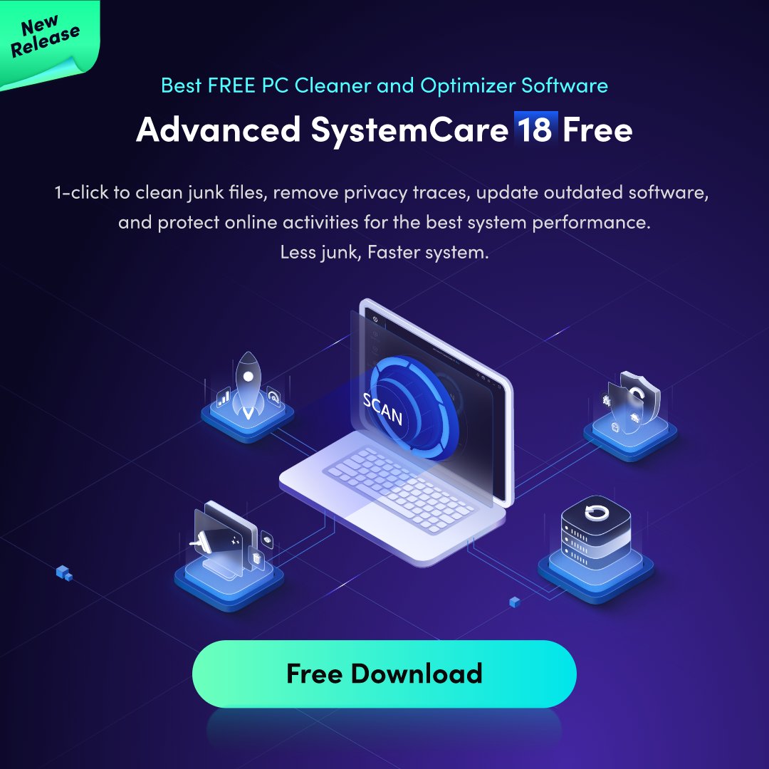 🥳𝗠𝗲𝗲𝘁 𝗼𝘂𝗿 𝗔𝗱𝘃𝗮𝗻𝗰𝗲𝗱 𝗦𝘆𝘀𝘁𝗲𝗺𝗖𝗮𝗿𝗲 𝟭𝟴 𝗻𝗼𝘄!
Your best all-in-one PC health solution: clean, optimize and secure. Experience unparalleled PC performance with us now!
bit.ly/3YhvtC4