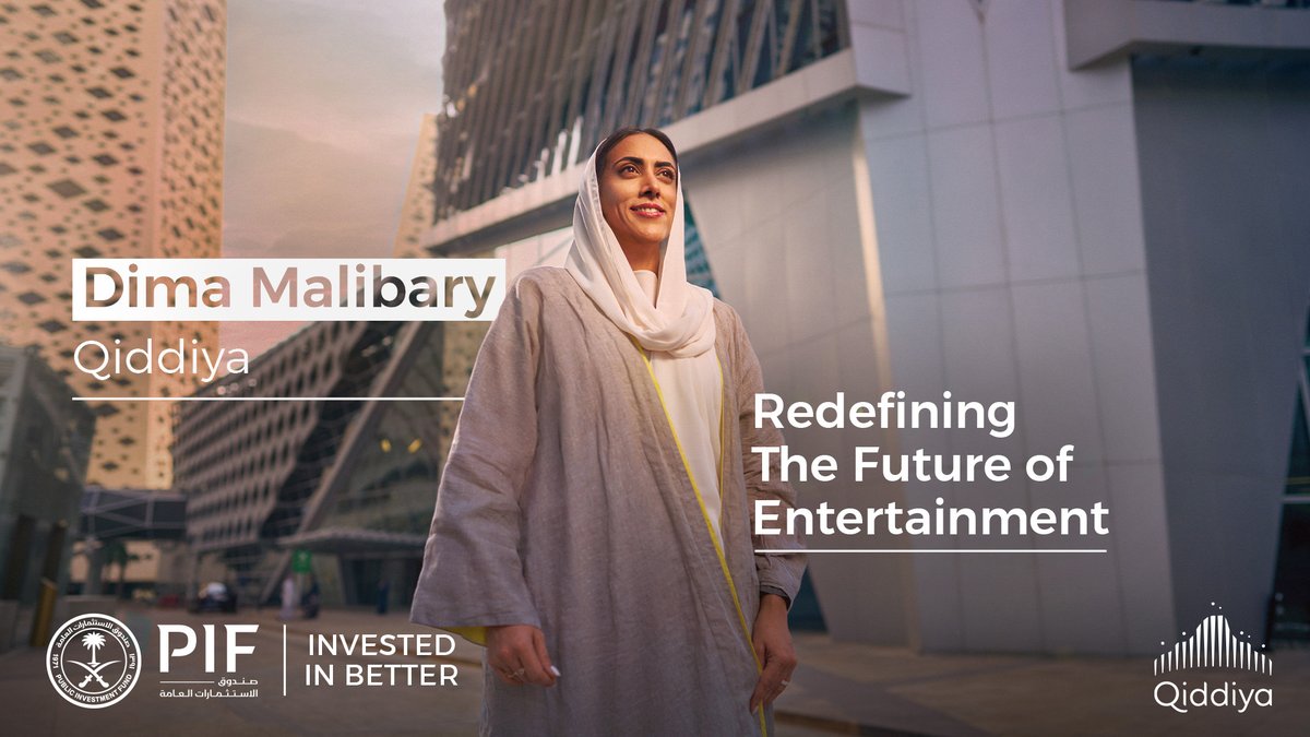 PIF_en's tweet photo. Dima Malibary is revolutionizing the future of entertainment @qiddiya, #aPIFcompany, to create a #LegacyThatMatters. #InvestedInBetter https://t.co/GdaDSKSV9L