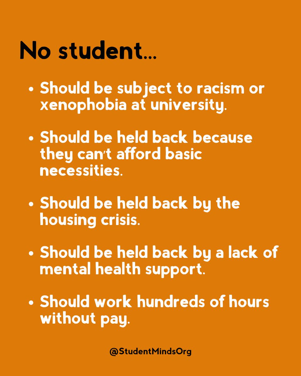 No student should be held back by their mental health.

We want to see every student succeed at university and we will continue to advocate for students until our tagline is a reality. 🧡

#WorldMentalHealthDay