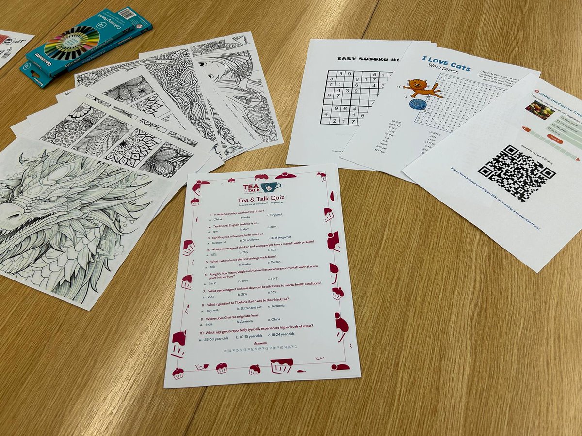 #WorldMentalHealthDay is here, and we have a range of activities taking place across the college today. 

In the LRCs, we have #mindfulcolouring set up for students and staff, along with puzzles and word searches. 

#WMHD24