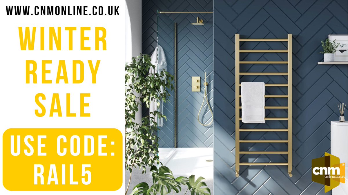 Get winter ready with our huge Towel Rail #SALE 🔥 Use code: RAIL5 mailchi.mp/cnmonline/wint…

#towelrail #bathroomsale #homeheating #northyorkshirecompany

*Sale ends at midnight on 31/10/24. Items already on sale are excluded and additional discount codes cannot be applied.*
