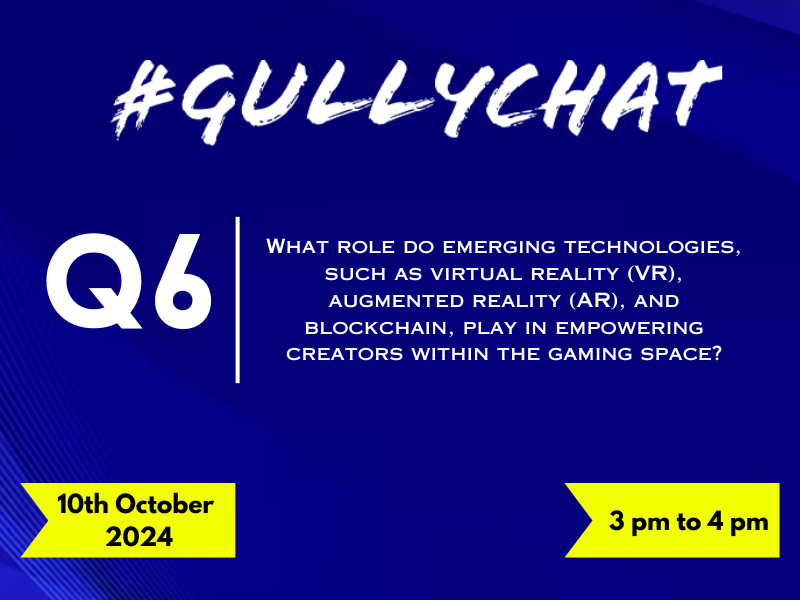 adgully's tweet photo. Here is the sixth question for today’s #gullychat

@IamAndr01d @shadesandmuses @rohitagarwal95 @soulregaltos @regaltos__ 
#gamexx #gamexx2024 #gullychat #gamingindustry https://t.co/GG2IwPLs49