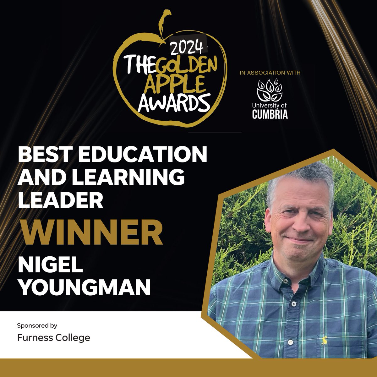 Best Education and Learning Leader 🍏
🌟WINNER🌟
Nigel Youngman
Sponsored by <a href="/FurnessCollege/">Furness College (Lancaster Uni)</a>