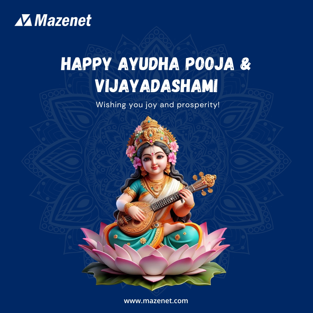 Maze_net's tweet photo. May this Ayudha Pooja and Vijayadashami bring you strength, success, and the victory of good fortune in all your endeavors. Wishing you joy and prosperity!

#AyudhaPoojaWishes #Vijayadashami #Mazenet https://t.co/MI6f41LKfj