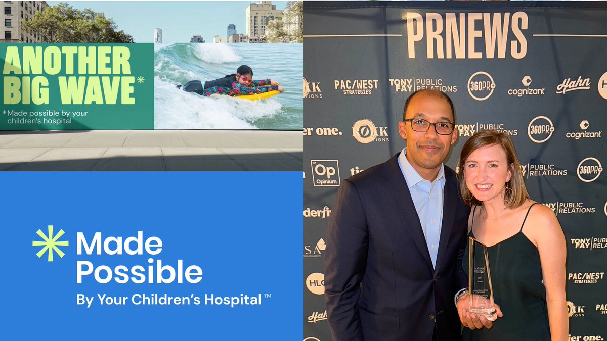We are thrilled to announce that <a href="/hospitals4kids/">Children's Hospital Association</a>'s *Made Possible campaign won the @PRNEWS Platinum Award for Visual Storytelling Campaign of the Year. 🎉 Congratulations to the Children’s Hospital Association and the LSG team members who helped make it possible!
