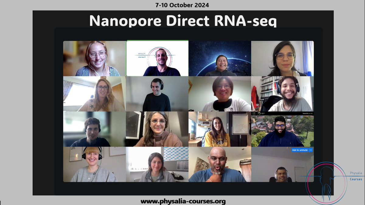 Physacourses's tweet photo. Massive thanks to  @sonia_cruciani for leading an outstanding course on @nanopore Direct RNA-seq! 🙌 And a big shoutout to our participants for their enthusiasm, insightful questions, and active engagement. 🎉 Wishing you all the best as you dive into your data analysis journey💡 https://t.co/gpcbxeBJL2