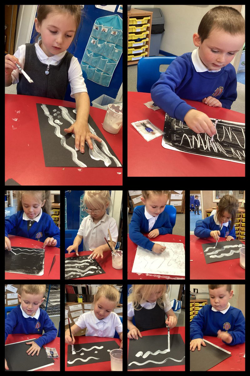 We looked at the work of Bridget Riley and tried to recreate the patterns using our fingers and a cotton bud 👩🏻‍🎨 🖌️<a href="/Newyorkprimary/">New York Primary School</a>
