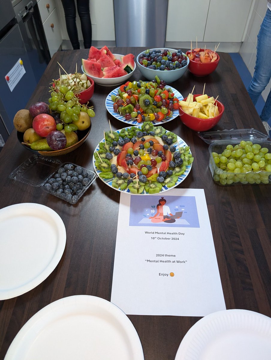 BCS (@bishopstowncs) on Twitter photo Today we celebrated #WorldMentalHealthDay with some mood boosting fresh fruit snacks for our amazing staff!
Thanks to <a href="/LtdAshdale/">ashdale catering ltd</a> for the fab display.
#WeAreBCS Today we celebrated #WorldMentalHealthDay with some mood boosting fresh fruit snacks for our amazing staff!
Thanks to <a href="/LtdAshdale/">ashdale catering ltd</a> for the fab display.
#WeAreBCS