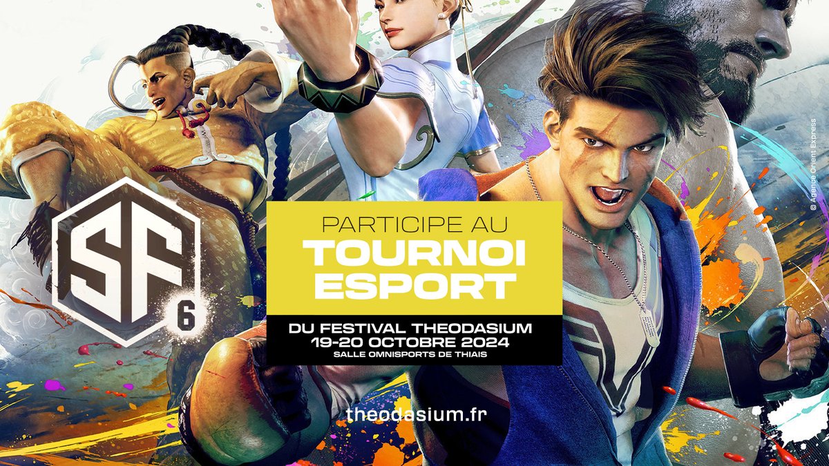 💢 Tournoi Street Fighter 6 ! 💢

C’est l’heure de la baston ! Viens participer au tournoi Street Fighter 6 ! 💥

Tu pourras t’inscrire sur place sur le stand d’Orange ! 🧡

Dis-nous quel est ton main sur le jeu en commentaire ! 😎

#Theodasium #Thiais #SF6 #Tournois #Esport