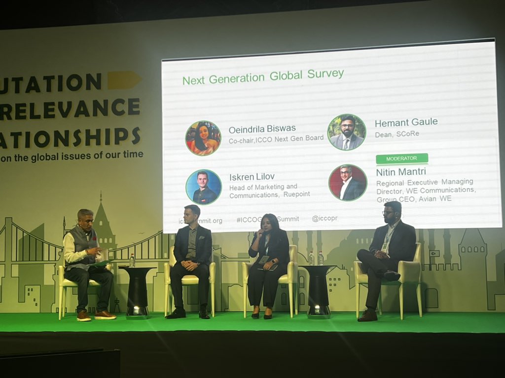 Consultancies should extend more opportunities to global platforms for the next generation. This allows young talent to explore their creativity and showcase their skills and fresh ideas. 

Panel discussing Next Gen Global Survey rvey at #ICCOGlobalSummit