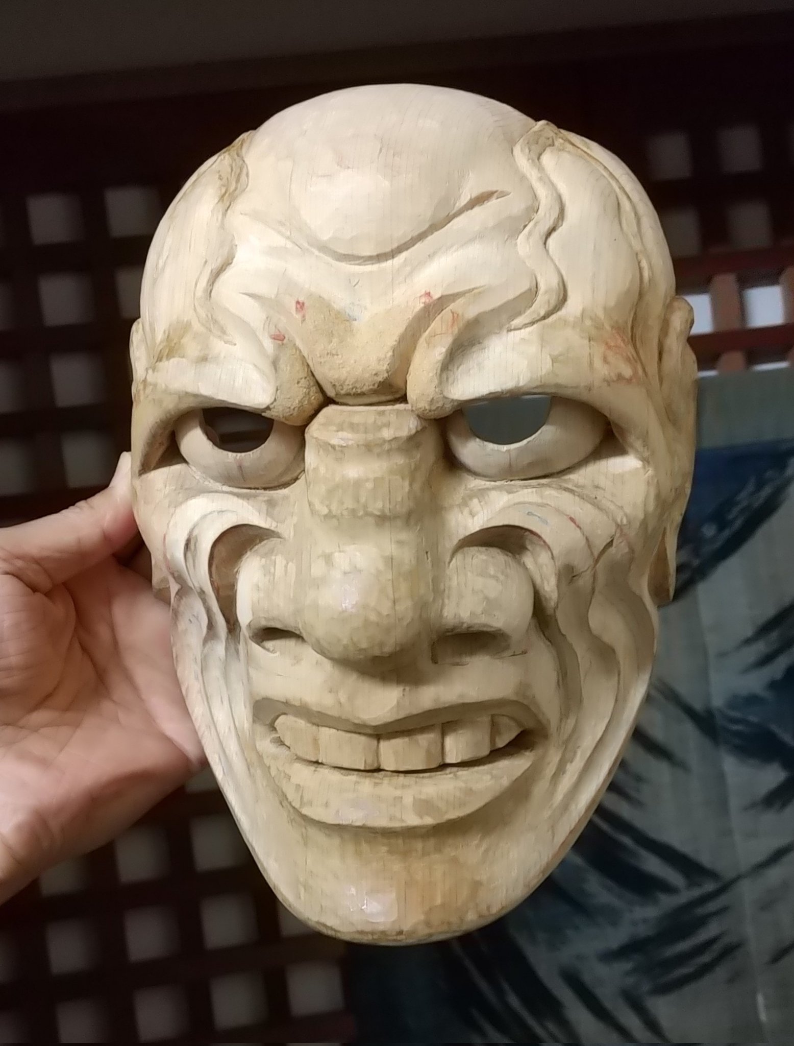 能面 木彫り 悪尉癋見 【公式通販】