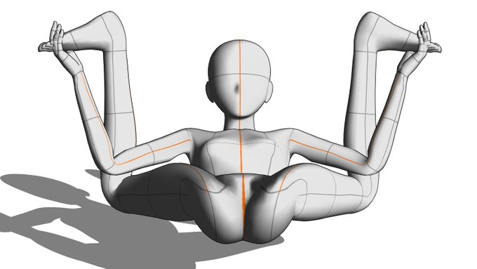 クリスタの3Dモデル人形、完全に理解した。 