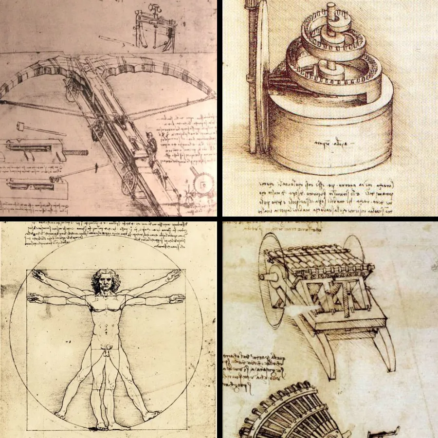 GeniusGTX's tweet photo. I think Leonardo da Vinci is the most creative person ever alive.

He left us over 7000 pages of sketches and notes that 500 yrs later, historians yet to decode.

6 times Da Vinci predicted and invented the future:🧵 https://t.co/hfxgSOP7Iy