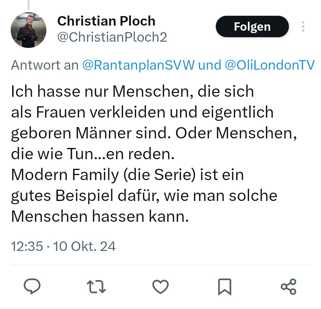 RantanplanSVW's tweet photo. Homo- und Transhasser verbreiten ihren Hass mittlerweile ganz ungeniert und öffentlich - und glauben, online ist alles erlaubt.
#Homophobie #Transphobie #PrideMonth #Homohass #Zensur
@Merkava_2 https://t.co/q3JyCxyiFJ