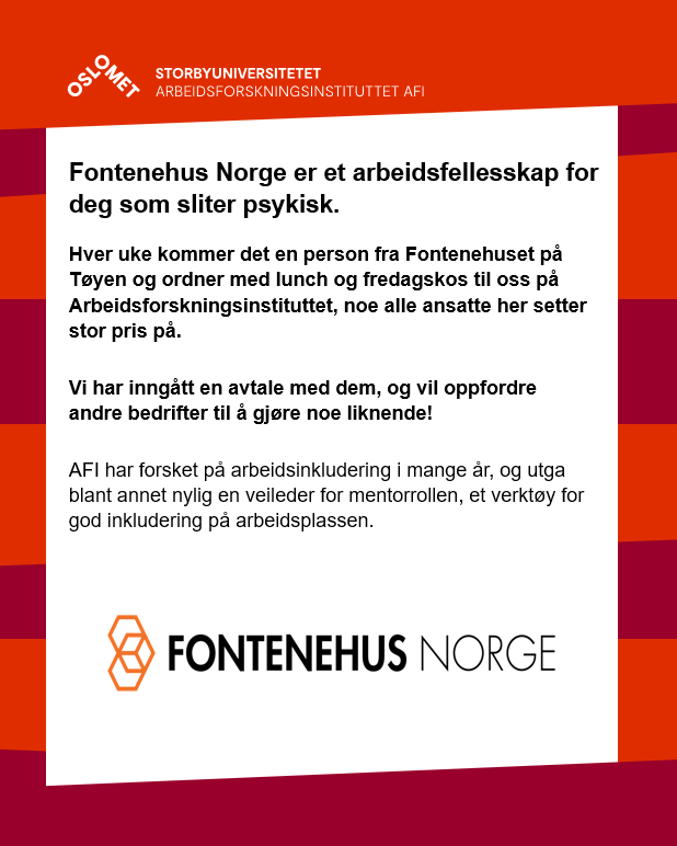 AFI_forskning's tweet photo. Besøk Fontenehuset: https://t.co/MwFjnon1bo https://t.co/kqfxv76HYL