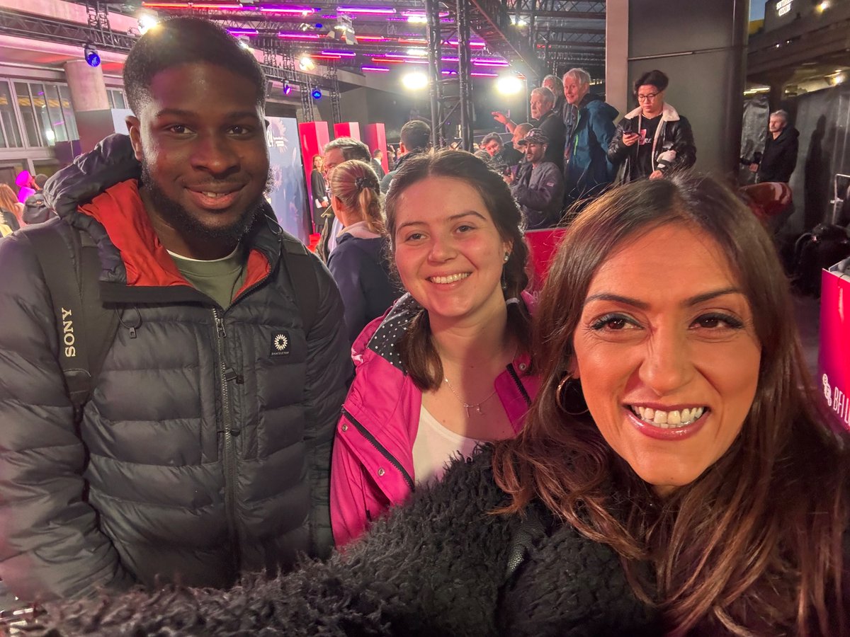 Absolute pleasure to meet the hugely talented Sir Steve McQueen and Saoirse Ronan at the World premiere for Blitz on the Southbank and a big shout out to my amazing crew xxxx