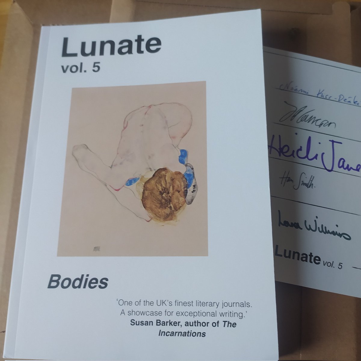 Lunate Vol 5 is here. Been so looking forward to this, with new stories by <a href="/heidipearljames/">Heidi James</a> @Ninonette and more. @lunatejournal