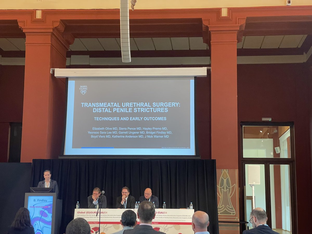 drjnwarner's tweet photo. @BlFindlay #finslay presenting our work on #tramus for distal strictures! Strong 💪 work team @MayoUrology @olive_liz @pence_sierra @HayleyPremo @ysaralee @Kmtheisen1 @boyd_viersMD https://t.co/oWvSmLKIhI