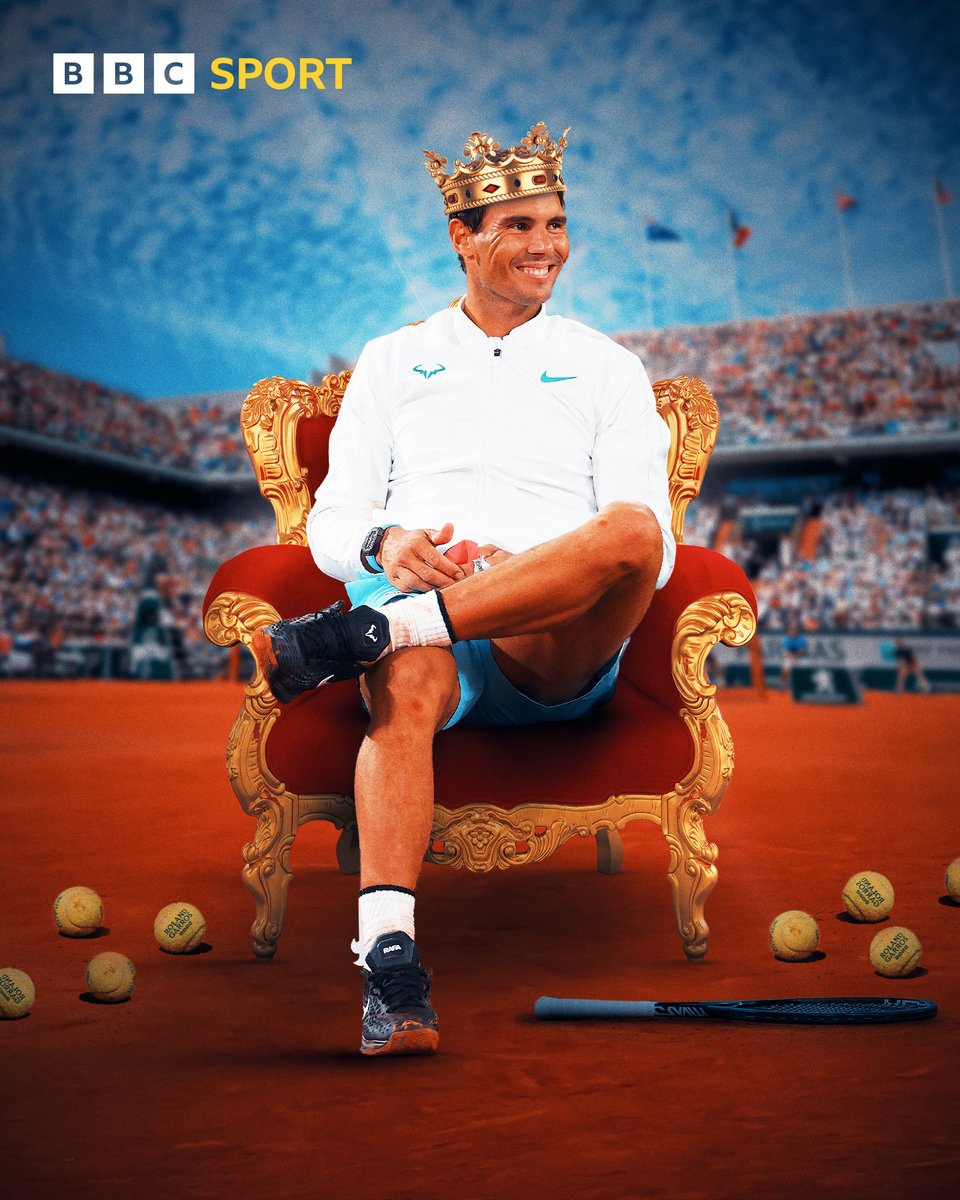 BBCSport's tweet image. 👑 The King of Clay 🤩

There's at least 14 reasons he deserves the crown 🔥

#BBCTennis
