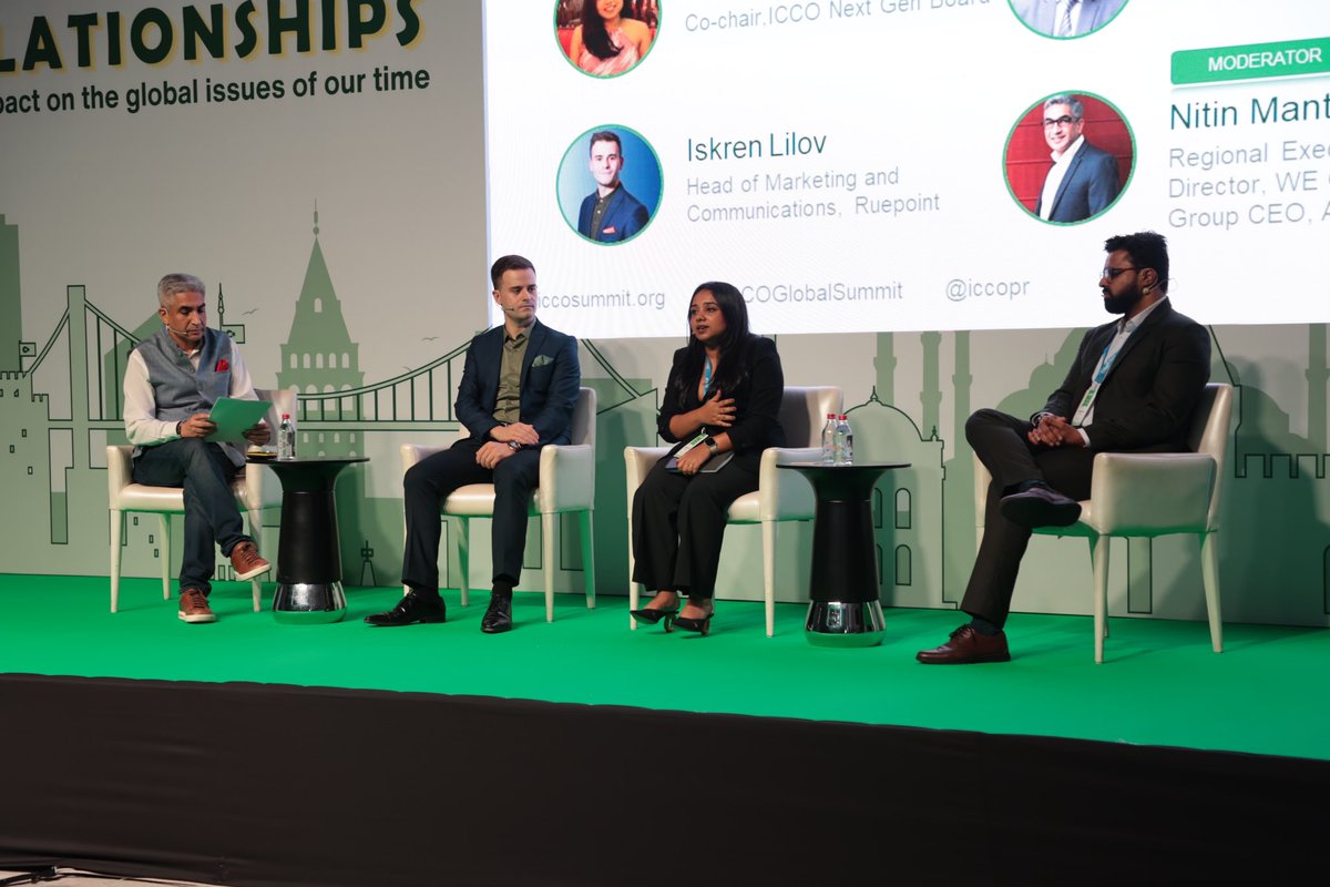 ICCOpr (@iccopr) on Twitter photo 🌍 At #ICCOGlobalSummit, a panel led by <a href="/nitinmantri/">Nitin Mantri 🇮🇳</a> explores findings from the ICCO Next Gen Survey. <a href="/OeindrilaBiswas/">Oeindrila Biswas</a>, <a href="/hemantgaule/">Hemant Gaule</a>, and Iskren Lilov dive into how Gen Z is reshaping #PR with fresh approaches, addressing challenges, and driving innovation in the industry. 🌍 At #ICCOGlobalSummit, a panel led by <a href="/nitinmantri/">Nitin Mantri 🇮🇳</a> explores findings from the ICCO Next Gen Survey. <a href="/OeindrilaBiswas/">Oeindrila Biswas</a>, <a href="/hemantgaule/">Hemant Gaule</a>, and Iskren Lilov dive into how Gen Z is reshaping #PR with fresh approaches, addressing challenges, and driving innovation in the industry.