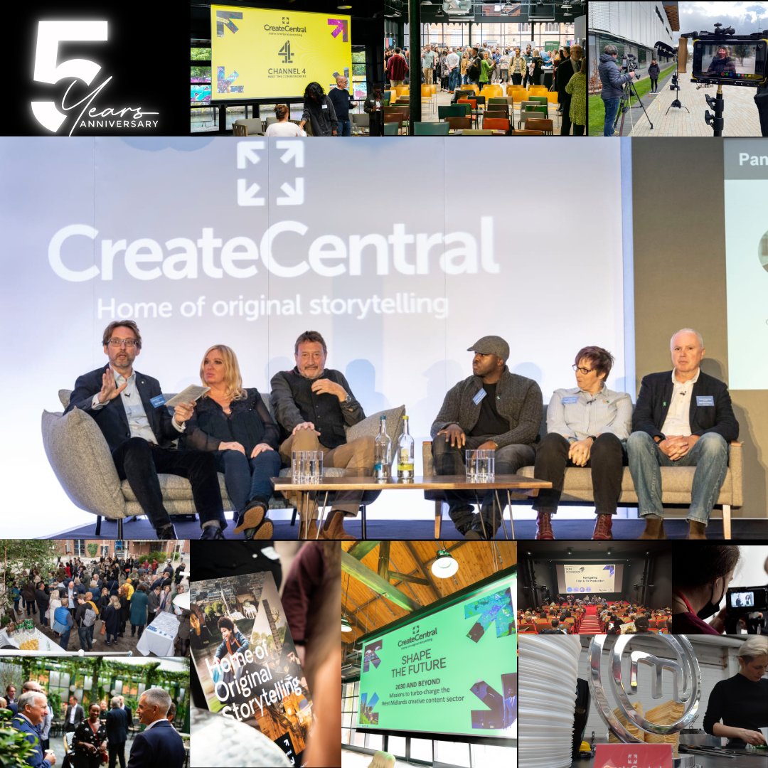 🥳 5 years ago today we launched Create Central! 🎉

We've come a long way, but there's still much more to do - we are excited about the future, &amp; we hope you are too.

🔗 createcentraluk.com/news/stfexpo1

Here’s to another 5 years!
#CreateCentralUK #WMCREATIVITYWEEK #ShapetheFuture