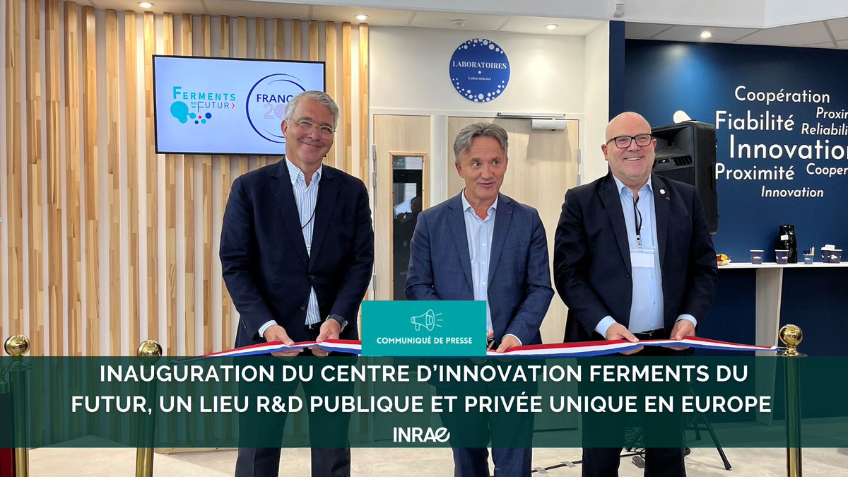 INRAE (@inrae_france) on Twitter photo #RP_INRAE Le Centre d’innovation Ferments du Futur a été inauguré ce matin en présence de <a href="/BrunoBonnellOff/">Bruno Bonnell</a> <a href="/PhMauguin/">Philippe Mauguin</a> PDG INRAE et Antoine Baule VP <a href="/ANIA_FRANCE/">ANIA</a> avec un mot d’accueil des ministres <a href="/AnnieGenevard/">Annie Genevard</a> et <a href="/patrickhetzel/">Patrick Hetzel</a> 
👉Sur 1500m2, implanté sur le plateau de #RP_INRAE Le Centre d’innovation Ferments du Futur a été inauguré ce matin en présence de <a href="/BrunoBonnellOff/">Bruno Bonnell</a> <a href="/PhMauguin/">Philippe Mauguin</a> PDG INRAE et Antoine Baule VP <a href="/ANIA_FRANCE/">ANIA</a> avec un mot d’accueil des ministres <a href="/AnnieGenevard/">Annie Genevard</a> et <a href="/patrickhetzel/">Patrick Hetzel</a> 
👉Sur 1500m2, implanté sur le plateau de