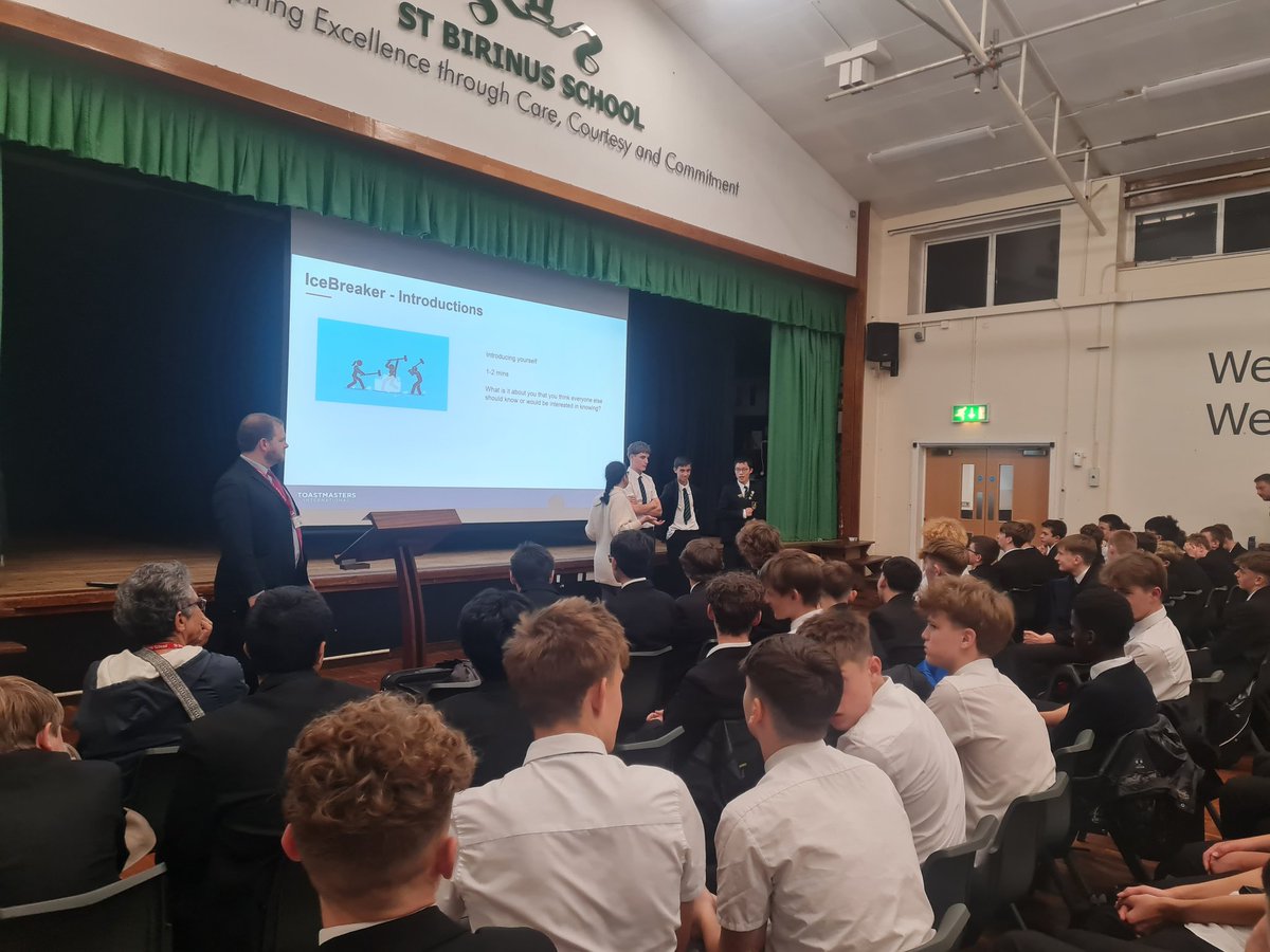 All of Year 10 took part in a leadership and public speaking workshop this week, and the enthusiasm was contagious! #toastmasters <a href="/StBirinusSchool/">St Birinus School</a>