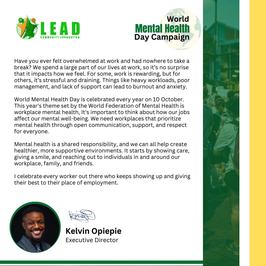 LEAD Community Foundation (@leadproject8) on Twitter photo Still active with the mood of the day, we just received a message from our Executive Director <a href="/KelvinOpiepie/">Kelvin Okeoghene Opiepie</a> and it is directed to you.
We have more coming. So, stay tuned!
Click the link to join the campaign
chat.whatsapp.com/JsgzesvxlSFAwp… Still active with the mood of the day, we just received a message from our Executive Director <a href="/KelvinOpiepie/">Kelvin Okeoghene Opiepie</a> and it is directed to you.
We have more coming. So, stay tuned!
Click the link to join the campaign
chat.whatsapp.com/JsgzesvxlSFAwp…