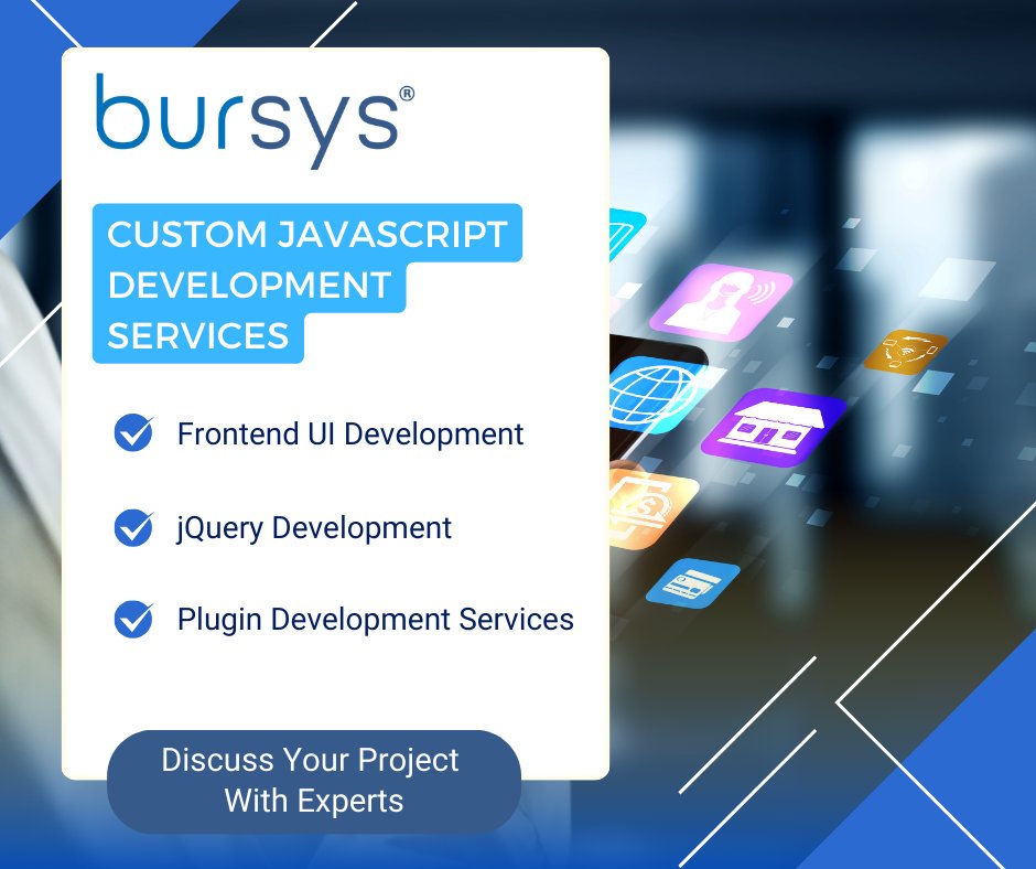 👉With extensive experience in developing solutions for various industries, our #JavaScript developers have a proven track record in web and JavaScript application development, supported by the latest technologies and frameworks.

Let’s Talk
bursys.com/contact/

#mobileapps