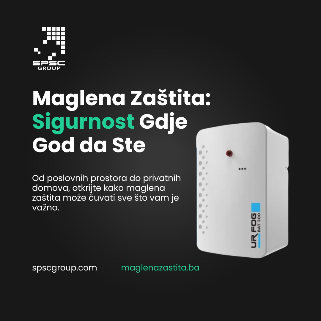 spscgroup's tweet photo. Od poslovnih prostora do privatnih domova, maglena zaštita osigurava sve što vam je najvažnije. 

Otkrijte kako SPSC Group može zaštititi vaš prostor, bez obzira gdje se nalazite. 🛡️✨

 #MaglenaZaštita #Sigurnost #URFog #SPSCGroup #ZaštitaSvuda https://t.co/YetTvkfZYx