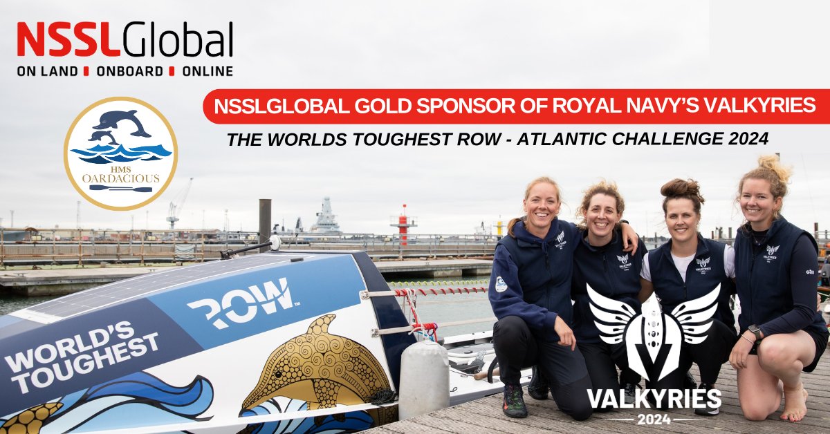 #NSSLGlobal is delighted to announce it will continue its Gold-tier sponsorship of the Royal Navy's Valkyries ( the first all-female ocean rowing crew) with critical comms support as they set to take on the World’s Toughest Row #AtlanticChallenge2024 – 
 lnkd.in/emCufExG