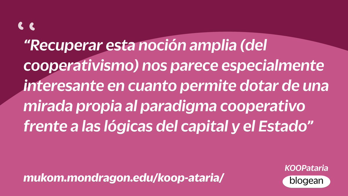 Presentamos #KoopAtaria #PortaldelCooperativismo una plataforma para reflexionar sobre los retos sociales desde la hipótesis cooperativa 👇
mukom.mondragon.edu/koop-ataria/20…
#Cooperativismo #cooperatives