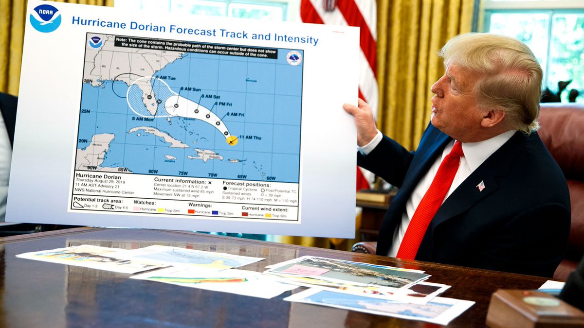 yubtrollin's tweet image. Seems as good a time as any to recall this moment... 
#sharpiegate