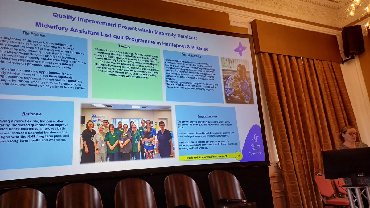 North East Smokefree NHS Taskforce (@smokefreenhs_ne) on Twitter photo Great to have <a href="/NTeesHpoolNHSFT/">North Tees and Hartlepool NHS Foundation Trust</a> sharing their QI project (using <a href="/BTSrespiratory/">British Thoracic Society (BTS)</a> tool) with maternity services and recognising need to level up support across localities so equity of access #smokefreenhs
#smokefreefuture Great to have <a href="/NTeesHpoolNHSFT/">North Tees and Hartlepool NHS Foundation Trust</a> sharing their QI project (using <a href="/BTSrespiratory/">British Thoracic Society (BTS)</a> tool) with maternity services and recognising need to level up support across localities so equity of access #smokefreenhs
#smokefreefuture