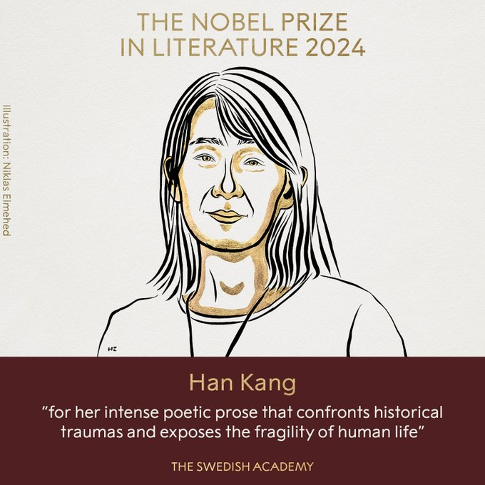 Han Kang ha vinto il #NobelPrize per la Letteratura. #HanKang