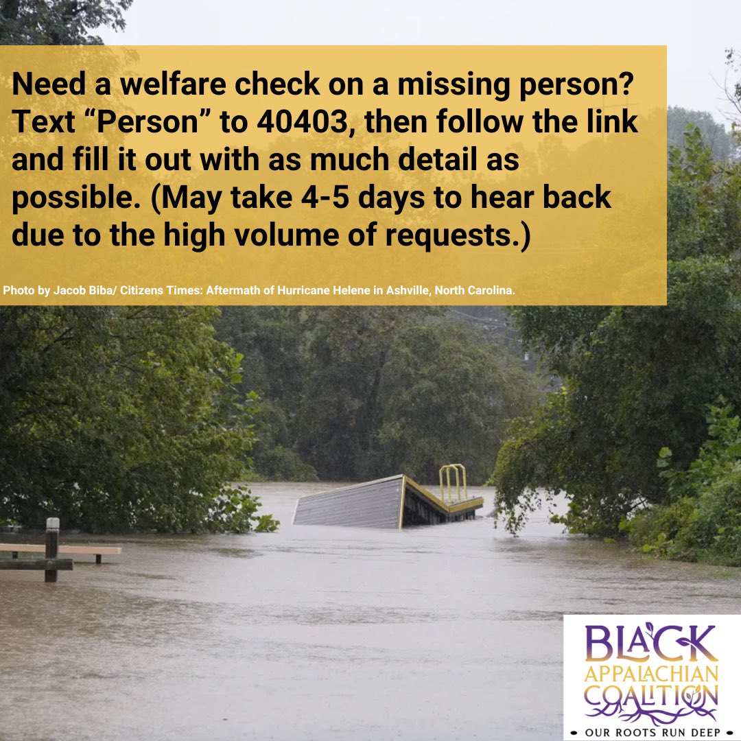 Hurricane Helene reminds us that climate change isn't a future threat - it's our present reality. Appalachian communities, especially BIPOC  communities, low-income communities, &amp; those living with disabilities in Appalachia, are experiencing the brunt of this traumatic upheaval.