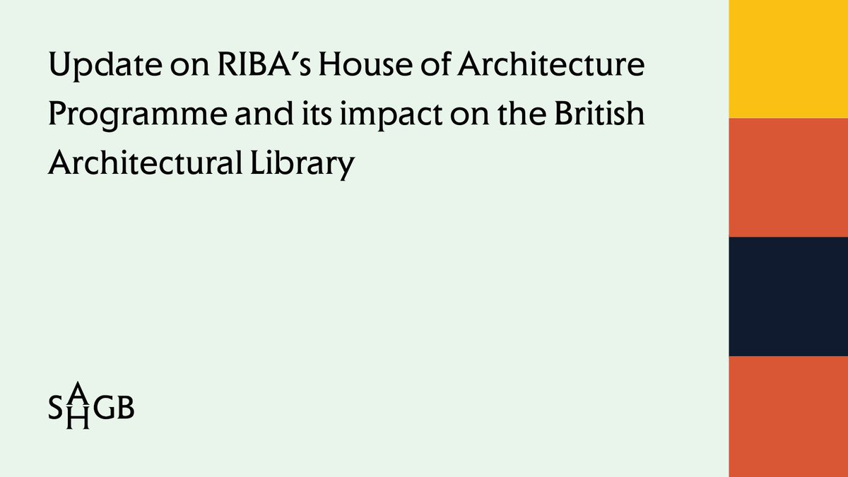 SAHGB (@thesahgb) on Twitter photo The Society has received an update from the team at <a href="/RIBA/">Royal Institute of British Architects</a> who have confirmed plans for when 66 Portland Place will close to the public to begin works for the House of Architecture project.
Details: sahgb.org.uk/news/update-on… The Society has received an update from the team at <a href="/RIBA/">Royal Institute of British Architects</a> who have confirmed plans for when 66 Portland Place will close to the public to begin works for the House of Architecture project.
Details: sahgb.org.uk/news/update-on…