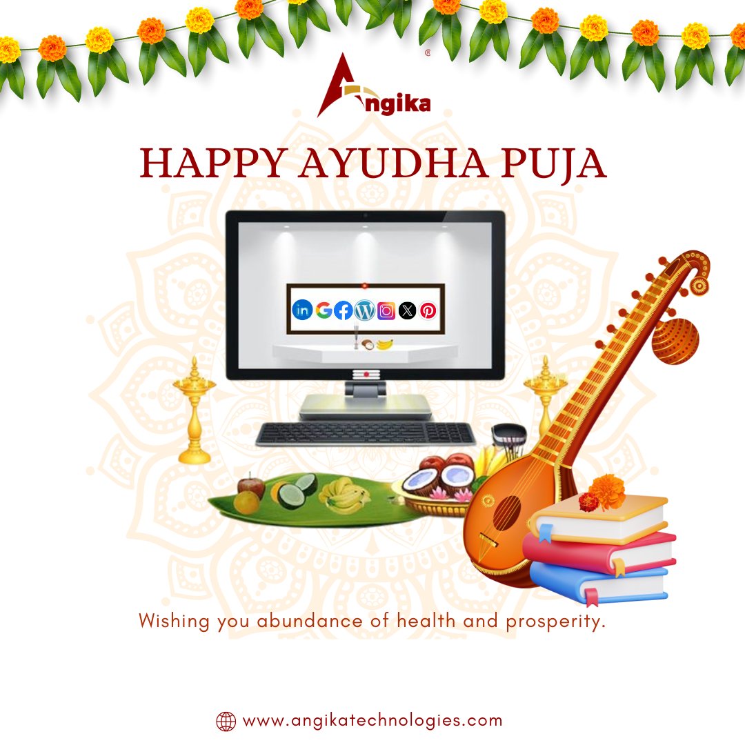 Angika_Tech's tweet image. On this Ayudha Puja, we celebrate the power of technology as our modern tools that drive transformation and growth! 🌟

#AyudhaPuja #TechCelebration #ModernTools #InnovationAndGrowth #AngikaTechnologies #FestivalOfProgress