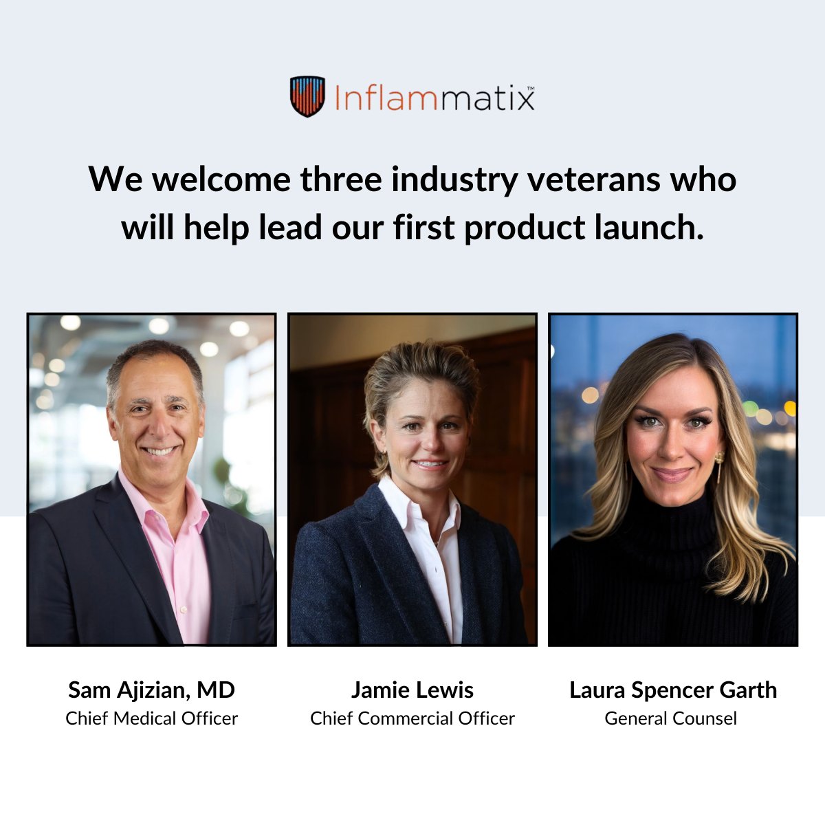 Today we formally announce the addition of three executives to round out our leadership team, each with extensive experience in bringing MedTech products to market.
#diagnostics #HealthcareInnovation

See today’s press release: inflammatix.com/inflammatix-ad…