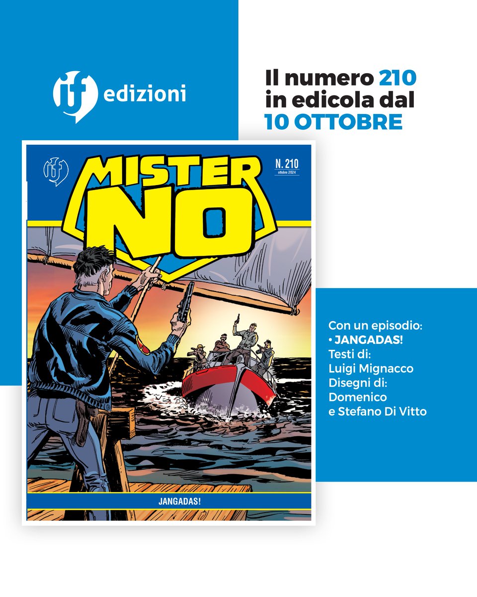 🔫 Mister No 𝑱𝒂𝒏𝒈𝒂𝒅𝒂𝒔! è in edicola da oggi 10 ottobre!

🔎 Sfoglia le prime pagine ➡️ bit.ly/MRNO210-preview

#MisterNo #JerryDrake #Edicola #IfEdizioni #Fumetti