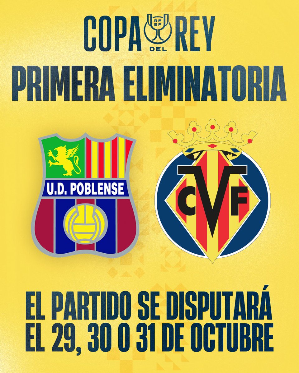 ¡La <a href="/udpoblense/">U.D. Poblense</a> será nuestro rival en la Primera Eliminatoria de la Copa del Rey 🏆!