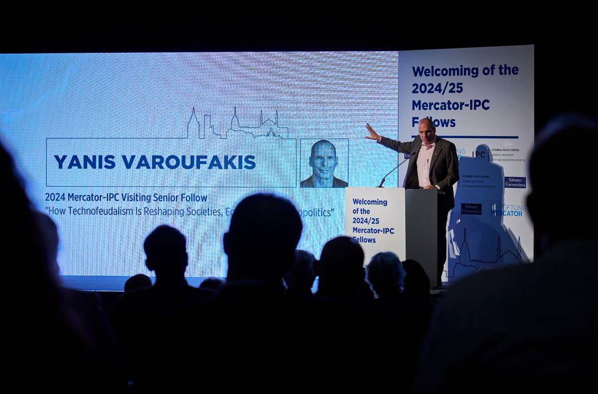 The Welcoming of the 2024/25 Mercator-IPC Fellows was held on October 7th at The Seed, Sakıp Sabancı Museum with the keynote speech “How Technofeudalism is Reshaping Societies, Economies, and Geopolitics” by 2024 Mercator-IPC Visiting Senior Fellow Yanis Varoufakis.