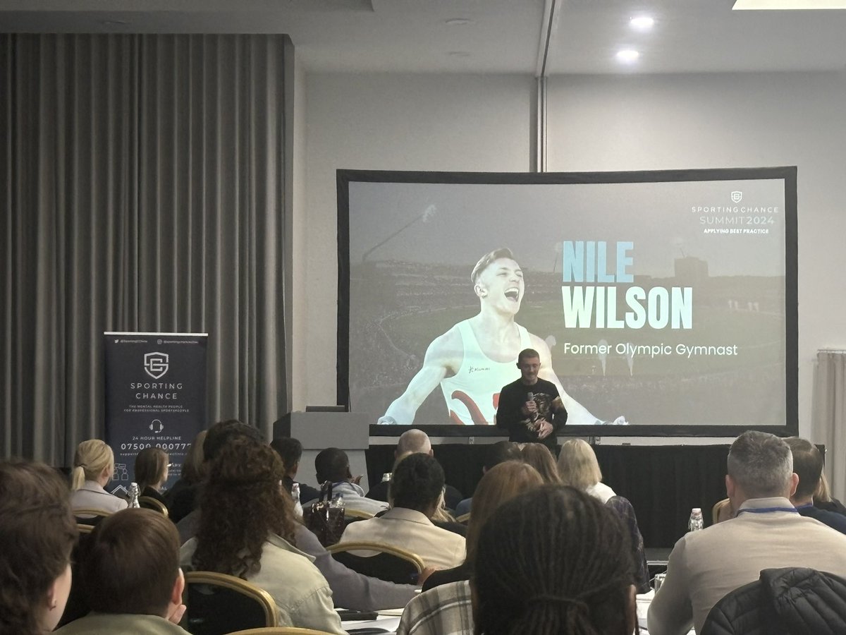wpbsaplayers's tweet image. Powerful stuff from Olympic Gymnast, Nile Wilson sharing his experiences on #WorldMentalHealthDay World Mental Health Day @SportingCClinic summit @Edgbaston