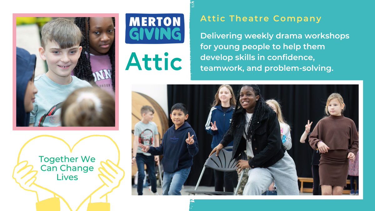 🎉 We’re proud to announce that <a href="/thisisattic/">Attic</a> has been awarded a 2024 Merton Giving Civic Pride Small Grant! 👏

<a href="/thisisattic/">Attic</a>'s engaging weekly drama workshops empower young people with essential life skills. These workshops are making a lasting impact on our community. 🎭✨